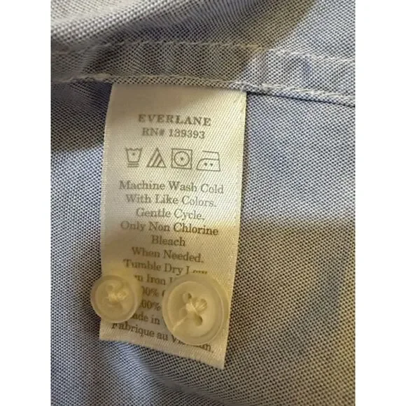 Everlane Light Blue Button Up Shirt S Long Sleeve Ethical Sustainable Cotton - Picture 6 of 6